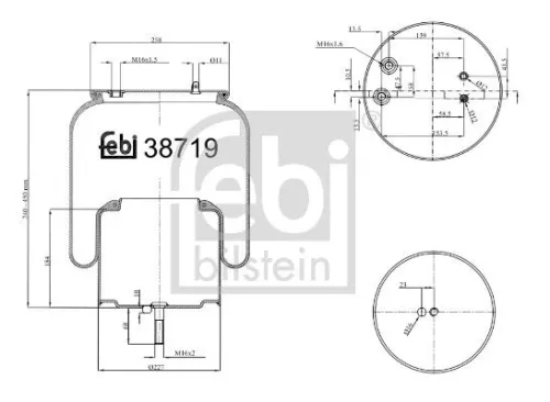 Bellow, air suspension FEBI BILSTEIN 38719)