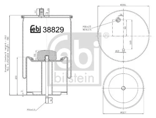 Bellow, air suspension FEBI BILSTEIN 38829)