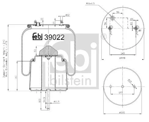 Balg, luchtvering FEBI BILSTEIN 39022)