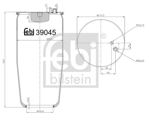 Balg, luchtvering FEBI BILSTEIN 39045)