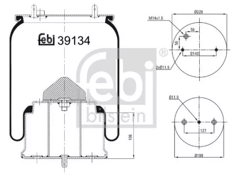 Balg, luchtvering FEBI BILSTEIN 39134)