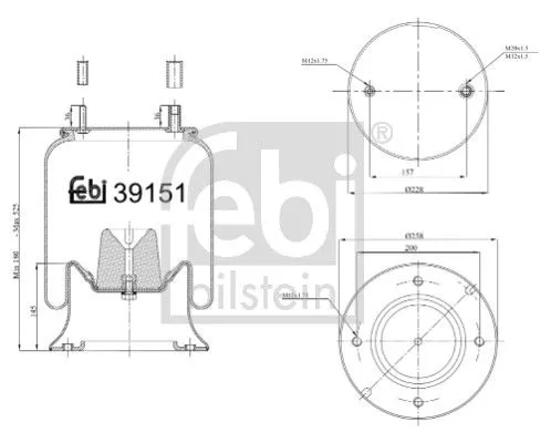 Balg, luchtvering FEBI BILSTEIN 39151)