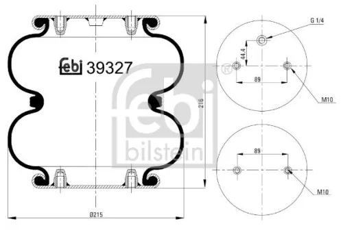 Balg, luchtvering FEBI BILSTEIN 39327)