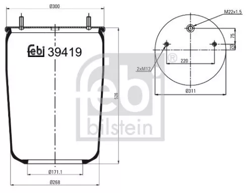 Balg, luchtvering FEBI BILSTEIN 39419)