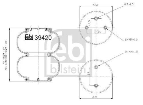 Balg, luchtvering FEBI BILSTEIN 39420)