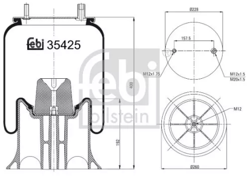 Balg, luchtvering FEBI BILSTEIN 39425)