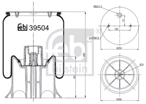 Balg, luchtvering FEBI BILSTEIN 39504)
