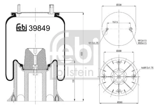 Balg, luchtvering FEBI BILSTEIN 39849)
