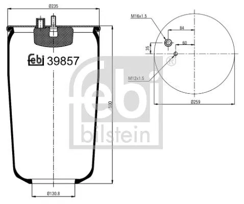 Balg, luchtvering FEBI BILSTEIN 39857)