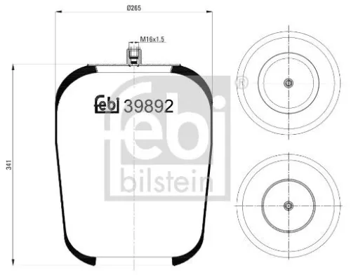 Balg, luchtvering FEBI BILSTEIN 39892)