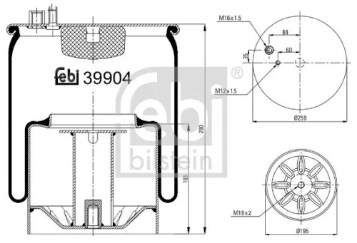 Balg, luchtvering FEBI BILSTEIN 39904)