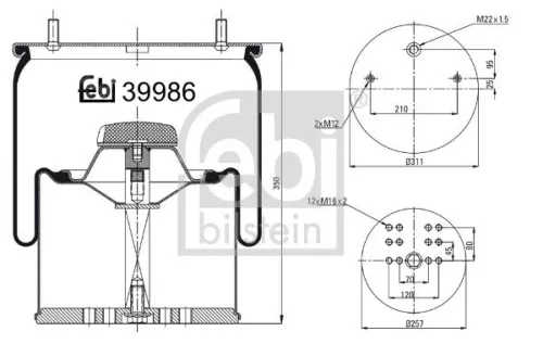Balg, luchtvering FEBI BILSTEIN 39986)