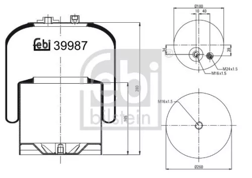 Balg, luchtvering FEBI BILSTEIN 39987)