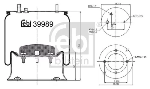 Bellow, air suspension FEBI BILSTEIN 39989)