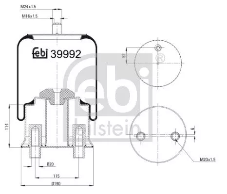 Balg, luchtvering FEBI BILSTEIN 39992)