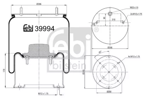 Balg, luchtvering FEBI BILSTEIN 39994)