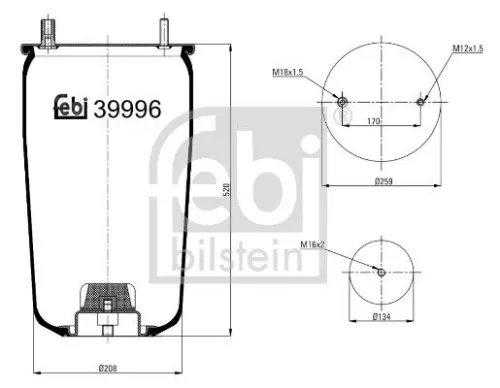 Balg, luchtvering FEBI BILSTEIN 39996)