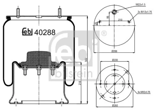 Bellow, air suspension FEBI BILSTEIN 40288)