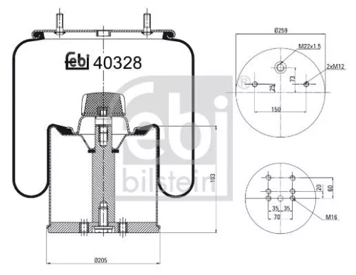 Balg, luchtvering FEBI BILSTEIN 40328)