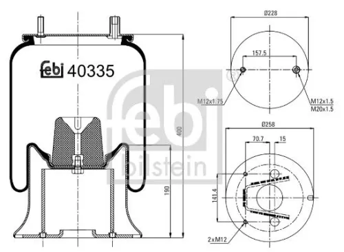 Balg, luchtvering FEBI BILSTEIN 40335)