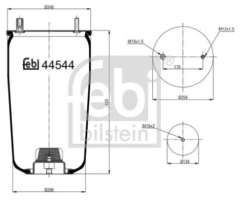Balg, luchtvering FEBI BILSTEIN 44544)