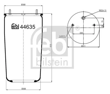Balg, luchtvering FEBI BILSTEIN 44635)