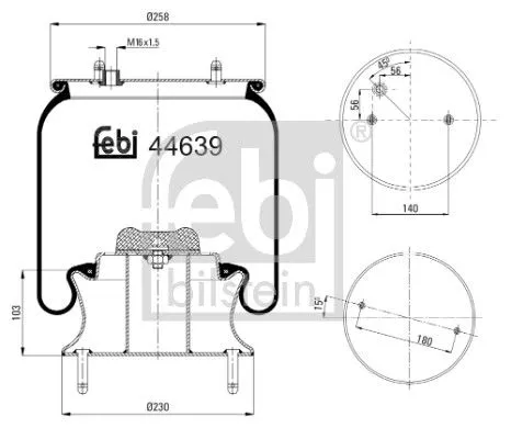 Balg, luchtvering FEBI BILSTEIN 44639)