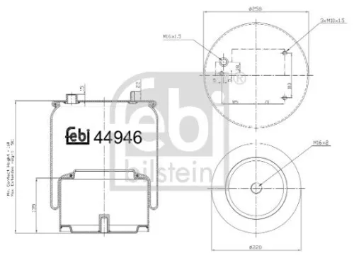 Bellow, air suspension FEBI BILSTEIN 44946)