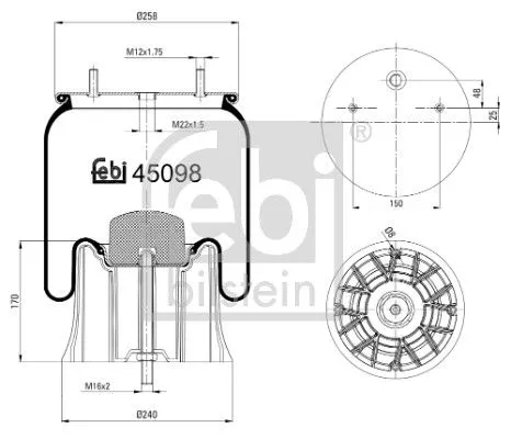 Balg, luchtvering FEBI BILSTEIN 45098)