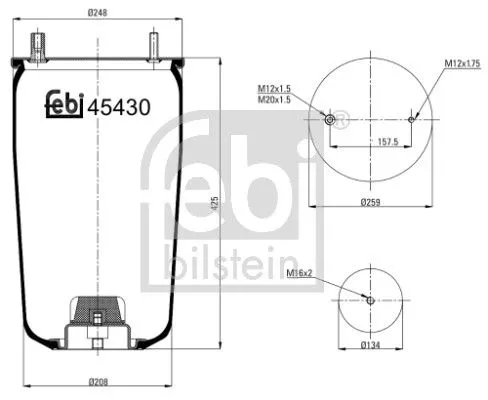 Balg, luchtvering FEBI BILSTEIN 45430)