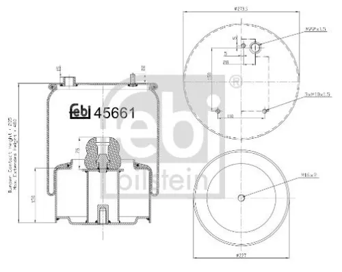 Balg, luchtvering FEBI BILSTEIN 45661)