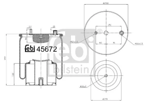Balg, luchtvering FEBI BILSTEIN 45672)