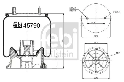 Balg, luchtvering FEBI BILSTEIN 45790)