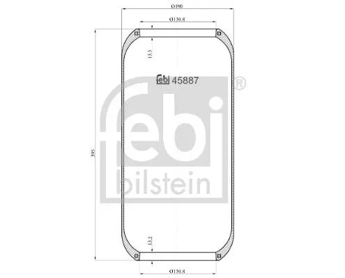 Bellow, air suspension FEBI BILSTEIN 45887)