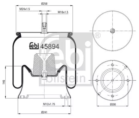 Balg, luchtvering FEBI BILSTEIN 45894)