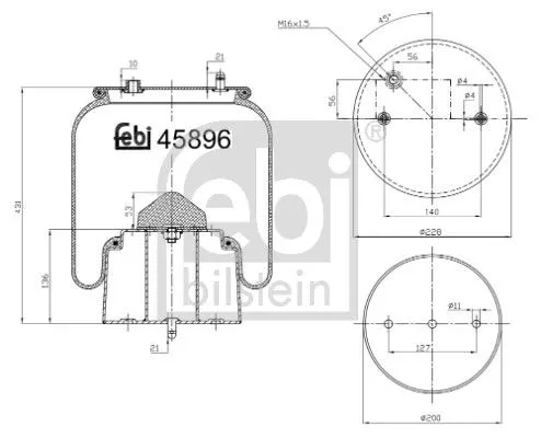 Balg, luchtvering FEBI BILSTEIN 45896)