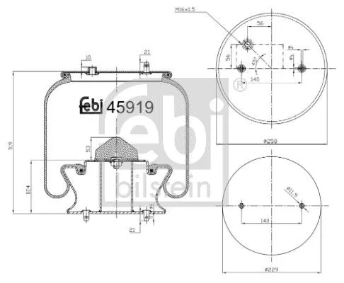 Balg, luchtvering FEBI BILSTEIN 45919)