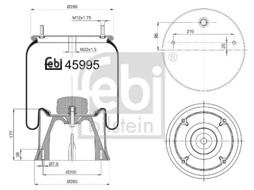 Balg, luchtvering FEBI BILSTEIN 45995)