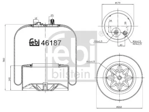Balg, luchtvering FEBI BILSTEIN 46187)