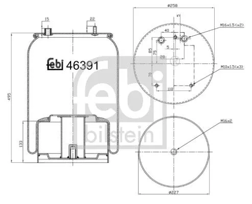 Balg, luchtvering FEBI BILSTEIN 46391)
