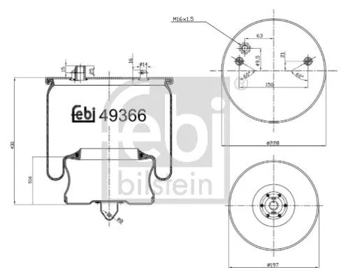 Balg, luchtvering FEBI BILSTEIN 49366)