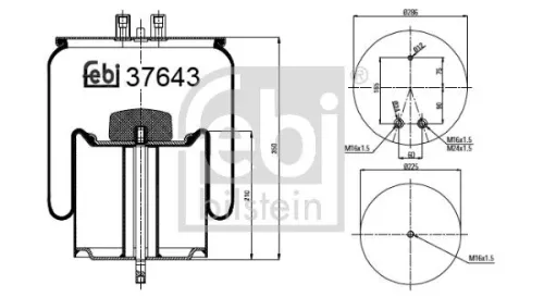 Bellow, air suspension FEBI BILSTEIN 37643)