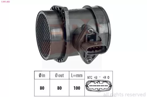 Mass Air Flow Sensor EPS 1.991.492)
