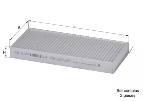 Filter, cabin air KNECHT LA 356/S)