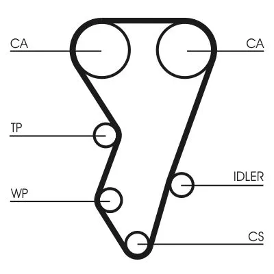 Distributieriem CONTINENTAL CTAM CT864)
