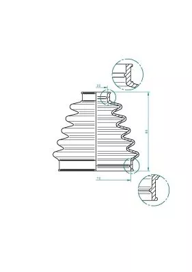 Bellow, drive shaft SPIDAN 190968)