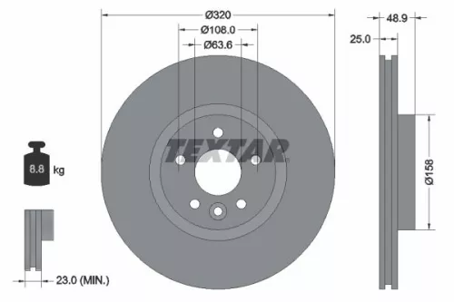 Brake Disc TEXTAR 92282103)