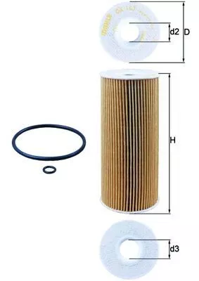 Oil Filter MAHLE OX 143D)