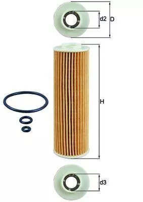 Oil Filter MAHLE OX 183/5D1)