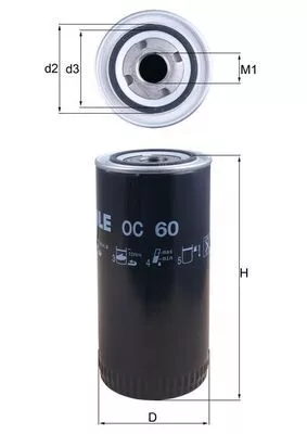 Oil Filter KNECHT OC 60)